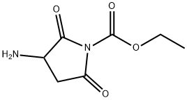 1-Pyrrolidinecarboxylic  acid,  3-amino-2,5-dioxo-,  ethyl  ester 结构式