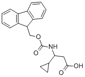3-环丙基-3-({[(9H-芴-9-基)甲氧基]羰基}氨基)丙酸 结构式