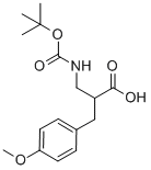 2-N-BOC-2-氨基甲基-3-(4-甲氧基苯基)-丙酸 结构式