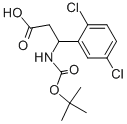 BOC-3-氨基-3-(2,5-二氯苯基)丙酸 结构式