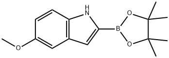 5-METHOXY-1H-INDOLE-2-BORONIC ACID PINACOL ESTER 结构式