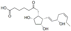 7-[(1R,2S,3R,5S)-3,5-dihydroxy-2-[(1E,3S,5Z)-3-hydroxyocta-1,5-dienyl] cyclopentyl]-6-oxo-heptanoic acid 结构式