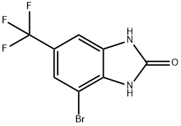 2H-Benzimidazol-2-one, 4-bromo-1,3-dihydro-6-(trifluoromethyl)- 结构式