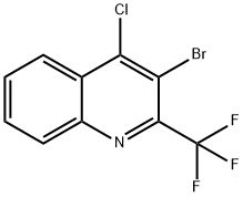 3-溴-4-氯-2-三氟甲基喹啉 结构式