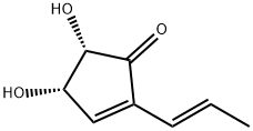 2-Cyclopenten-1-one, 4,5-dihydroxy-2-(1E)-1-propenyl-, (4S,5S)- (9CI) 结构式