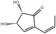 2-Cyclopenten-1-one, 4,5-dihydroxy-2-(1Z)-1-propenyl-, (4S,5S)- (9CI) 结构式