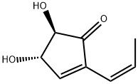 2-Cyclopenten-1-one, 4,5-dihydroxy-2-(1Z)-1-propenyl-, (4S,5R)- (9CI) 结构式