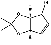 4H-Cyclopenta-1,3-dioxol-4-ol, 3a,6a-dihydro-2,2-dimethyl-, (3aS,6aR)- (9CI) 结构式