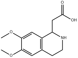 2-(6,7-二甲氧基-1,2,3,4-四氢异喹啉-1-基)乙酸 结构式