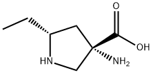 3-Pyrrolidinecarboxylicacid,3-amino-5-ethyl-,(3S,5R)-(9CI) 结构式