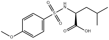 2-{[(4-METHOXYPHENYL)SULFONYL]AMINO}-4-METHYLPENTANOIC ACID 结构式