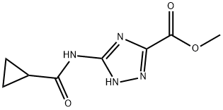 1H-1,2,4-Triazole-3-carboxylicacid,5-[(cyclopropylcarbonyl)amino]-,methyl 结构式