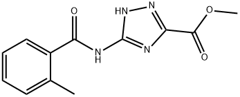 1H-1,2,4-Triazole-3-carboxylicacid,5-[(2-methylbenzoyl)amino]-,methylester 结构式