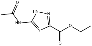 1H-1,2,4-Triazole-3-carboxylicacid,5-(acetylamino)-,ethylester(9CI) 结构式