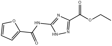 1H-1,2,4-Triazole-3-carboxylicacid,5-[(2-furanylcarbonyl)amino]-,ethylester 结构式