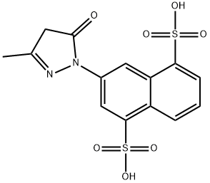 1,5-萘二磺酸,3-(4,5-二氢-3-甲基-5-氧代-1H-吡唑-1-基)- 结构式