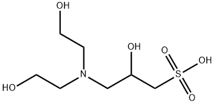 3-[N,N-二(羟乙基)氨基]-2-羟基丙磺酸 结构式