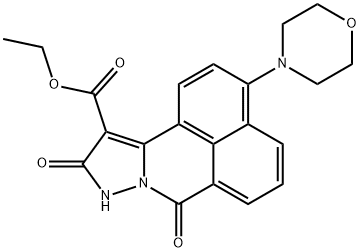ethyl 9,10-dihydro-3-morpholin-4-yl-7,10-dioxo-7H-benzo[de]pyrazolo[5,1-a]isoquinoline-11-carboxylate 结构式