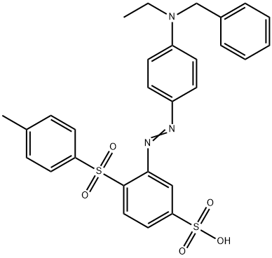 3-[[4-[ethyltolylamino]phenyl]azo]-4-[4-tolylsulphonyl]benzenesulphonic acid 结构式