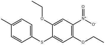2,5-二乙氧基-4-((4-甲基苯基)硫)硝基苯 结构式