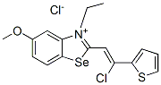 2-[2-chloro-2-(2-thienyl)vinyl]-3-ethyl-5-methoxybenzoselenazolium chloride  结构式