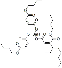 butyl (Z,Z,Z)-6-[(4-butoxy-1,4-dioxobut-2-enyl)oxy]oct-6-yl-4,8,11-trioxo-5,7,12-trioxa-6-stannahexadeca-2,9-dienoate 结构式