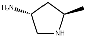 3-Pyrrolidinamine,5-methyl-,(3R,5R)-(9CI) 结构式