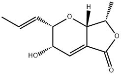 5H-Furo[3,4-b]pyran-5-one, 2,3,7,7a-tetrahydro-3-hydroxy-7-methyl-2-(1E)-1-propenyl-, (2S,3S,7S,7aS)- (9CI) 结构式