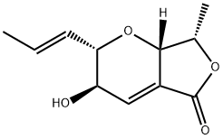 5H-Furo[3,4-b]pyran-5-one, 2,3,7,7a-tetrahydro-3-hydroxy-7-methyl-2-(1E)-1-propenyl-, (2S,3R,7S,7aS)- (9CI) 结构式