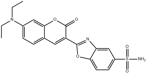 2-(7-二乙基氨基)-2-氧代-2H-1-苯并吡喃-3-基)-5-苯并恶唑亚磺酰胺 结构式