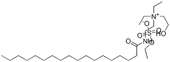 N,N-DIETHYL-2-HYDROXY-N-(2-STEARAMIDOETHYL)ETHAN-1-AMINIUM 结构式