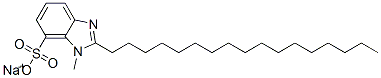 sodium 2-heptadecyl-1-methyl-1H-benzimidazole-7-sulphonate 结构式