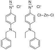 4-重氮-N-苄基-N-乙基氯化苯胺氯化锌复盐 结构式