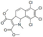 6,7,8,9-Tetrachloro-3a,9b-dihydro-1-methyl-1H-benz[g]indole-2,3-dicarboxylic acid dimethyl ester 结构式