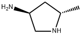 3-Pyrrolidinamine,5-methyl-,(3S,5S)-(9CI) 结构式