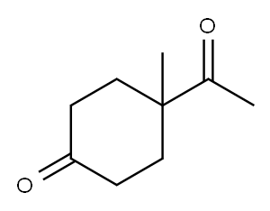 4-乙酰基-4-甲基环己酮 结构式