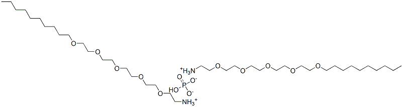 Phosphoric acid 3,6,9,12,15-pentaoxapentacosan-1-yldiammonium salt 结构式