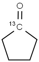 CYCLOPENTANONE (1-13C) 结构式
