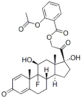 9-fluoro-11beta,17,21-trihydroxypregna-1,4-diene-3,20-dione 21-acetylsalicylate 结构式