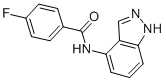 4-氟-N-(1H-吲唑-4-基)苯甲酰胺 结构式