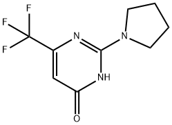 2-PYRROLIDIN-1-YL-6-TRIFLUOROMETHYL-PYRIMIDIN-4-OL 结构式