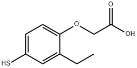Acetic acid, (2-ethyl-4-mercaptophenoxy)- (9CI) 结构式