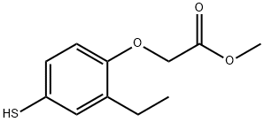 Acetic acid, (2-ethyl-4-mercaptophenoxy)-, methyl ester (9CI) 结构式