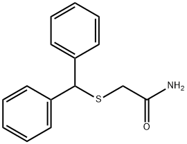 2-[(二苯基甲基)硫基]乙酰胺 结构式
