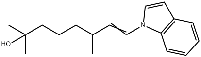 8-(1H-吲哚-1-基)-2,6-二甲基-7-辛烯-2-醇 结构式