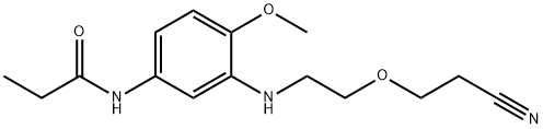 N-[3-[[2-(2-cyanoethoxy)ethyl]amino]-4-methoxyphenyl]propionamide 结构式