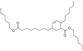 4-Hexyl-5-[(hexyloxy)carbonyl]-2-cyclohexene-1-octanoic acid hexyl ester 结构式