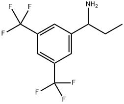 1-(3,5-双(三氟甲基)苯基)丙-1-胺 结构式