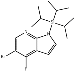 5-溴-4-氟-1-(三异丙基硅烷基)-1H-吡咯并[2,3-B]吡啶 结构式