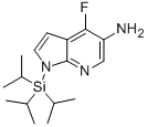 4-氟-1-[三(1-甲基乙基)硅酯]-1H-吡咯并[2,3-B]吡啶-5-胺 结构式